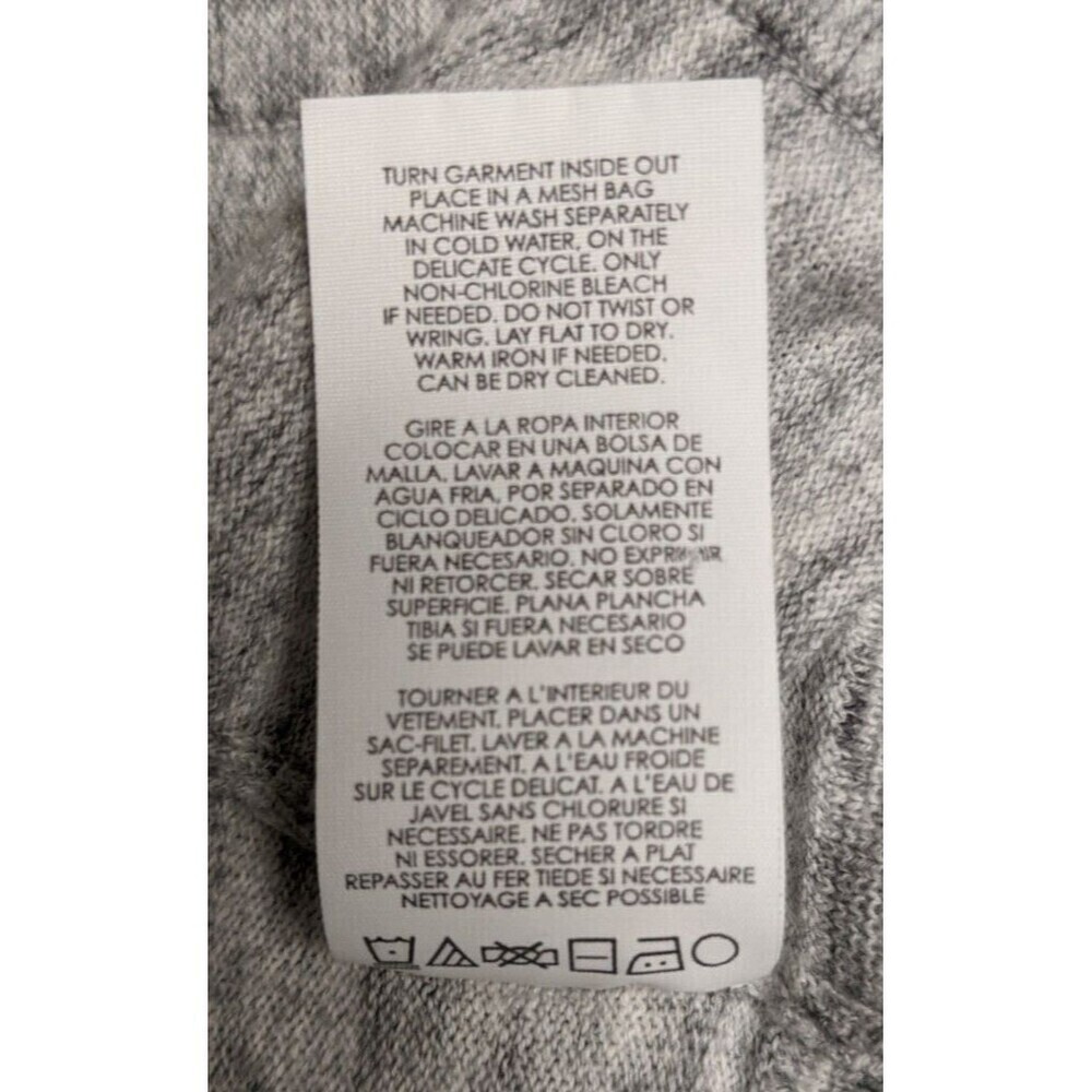 Wmn's Cabi # 5286 Marble Cardigan Heather Gray Snap-Front Cotton Blend Sweater S - Picture 10 of 10